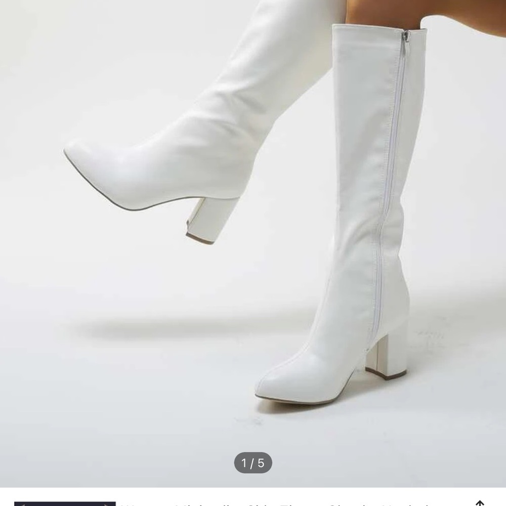 White gogo boots